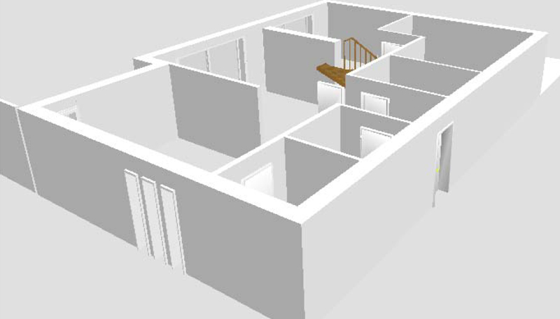 piano terra in 3D